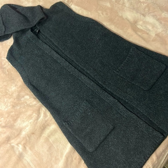 Tahari Sweaters - Long, hooded sweater vest.  Size XS